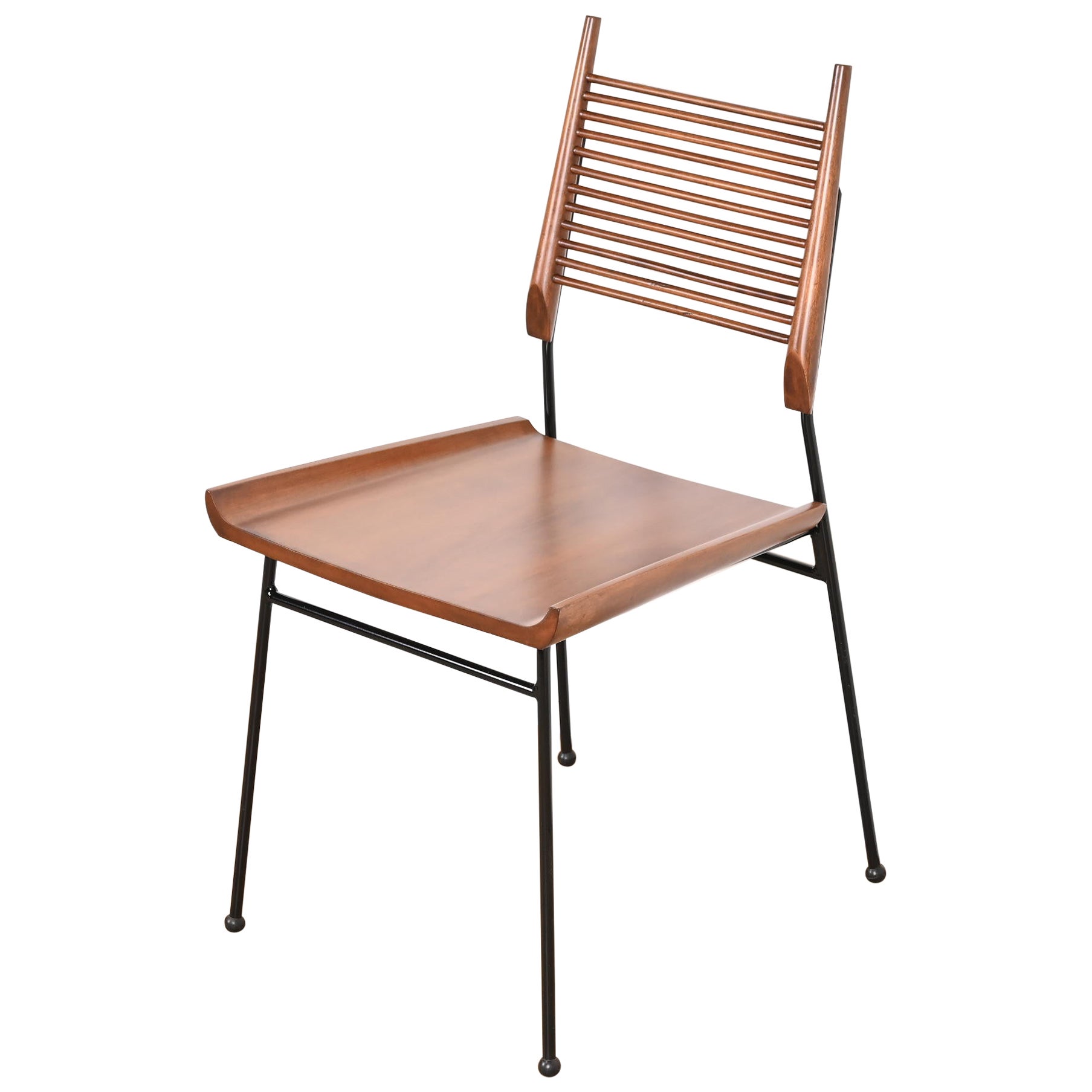 Paul McCobb Planner Group Maple and Iron "Shovel" Side Chair, Fully Restored For Sale