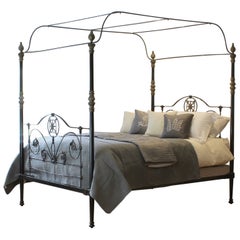 Cast Iron Four Poster Bed, M4P48
