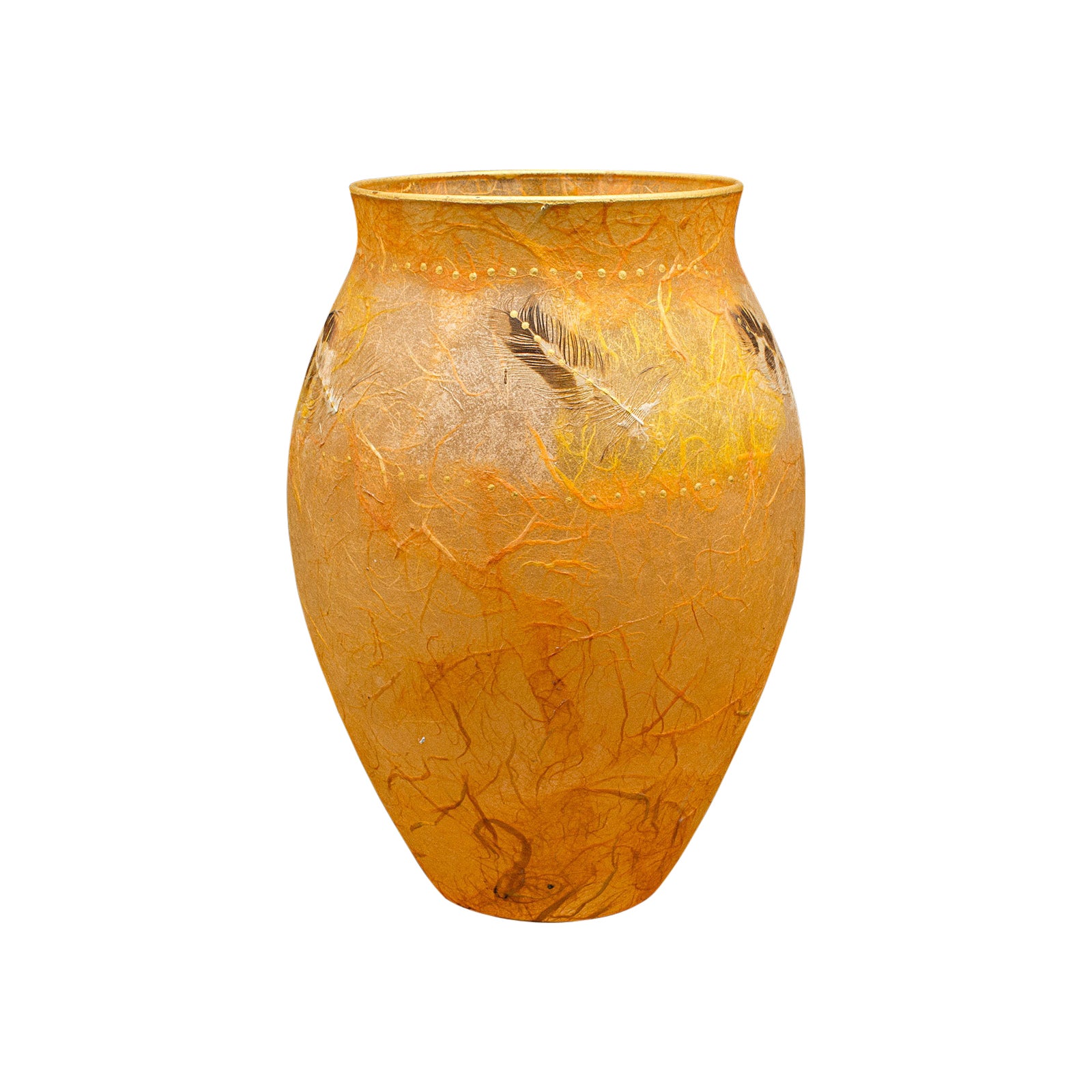 Contemporary Dekorative Blumenvase, Englisch, Kunstglas, Baluster Urne, Display