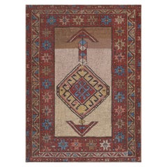 Antique Circa-1900 Hand-Knotted Wool Serab Rug