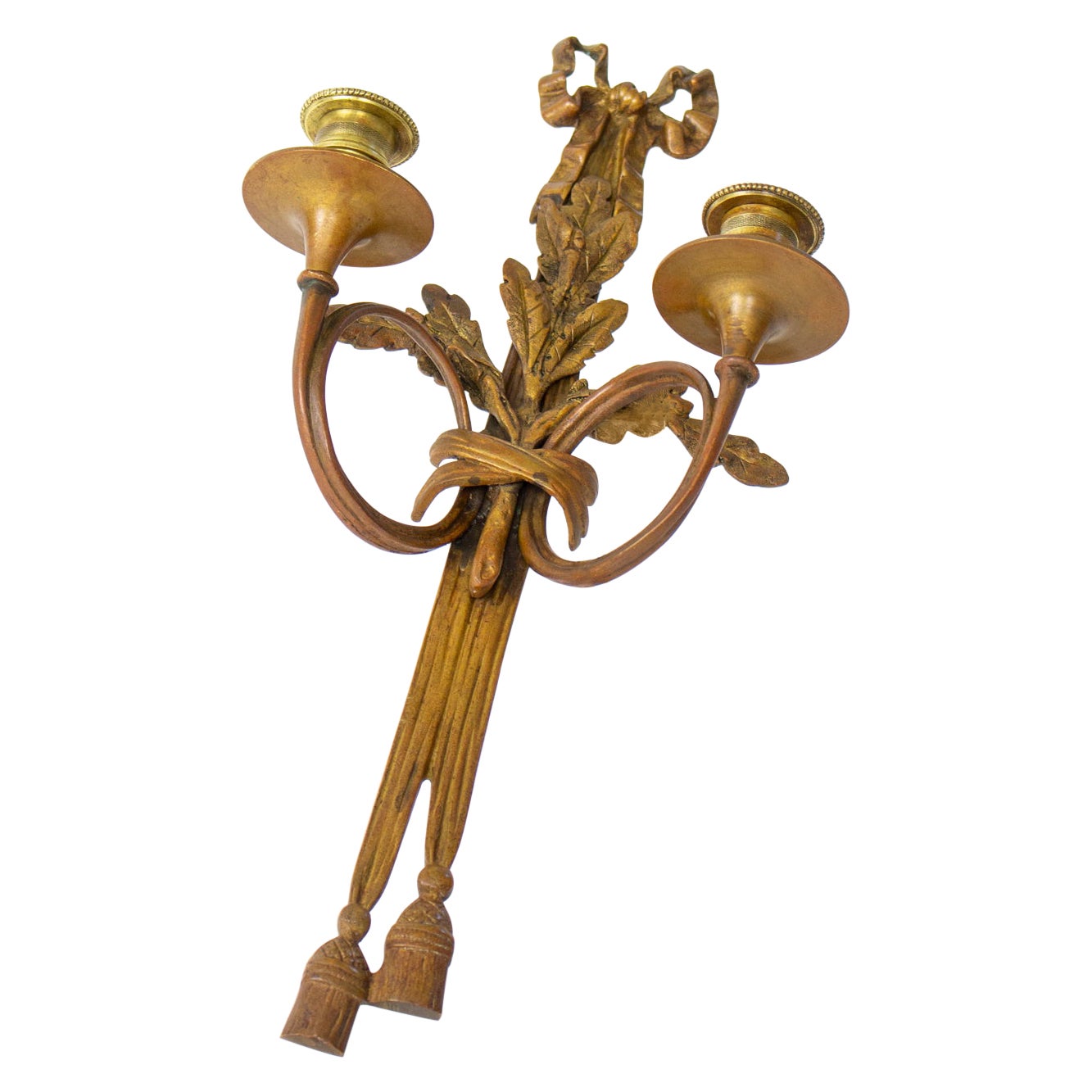 19th Century Bronze Candle Sconce For Sale