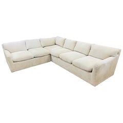 J. Robert Scott Designer Sectional Sofa 3-Piece in L-Shape with Chenille Fabric