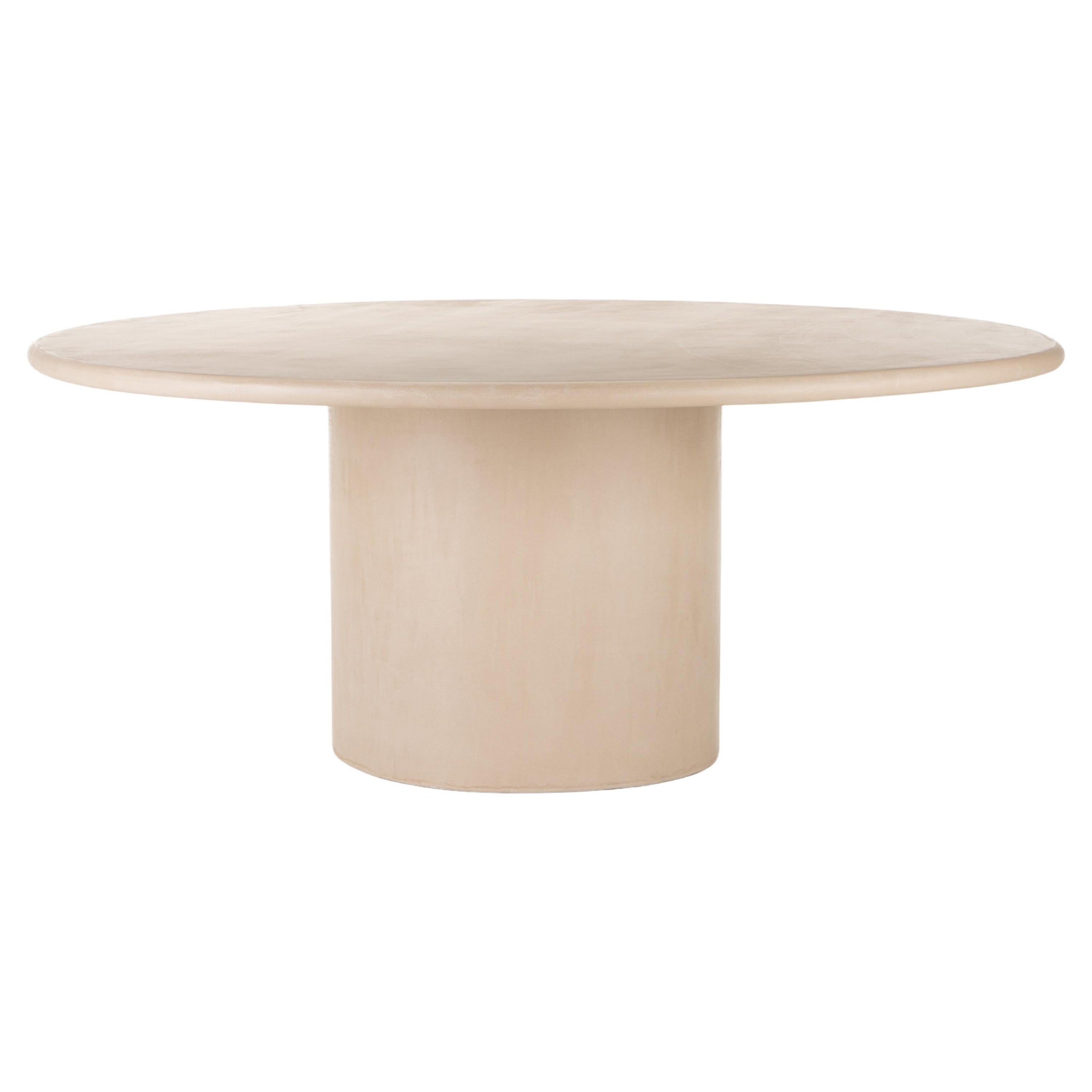 Natural Plaster Dining Table "Sami" 130 by Isabelle Beaumont For Sale