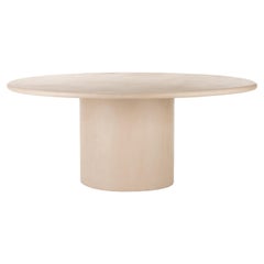 Contemporary Organic Natural Plaster "Sami" Table 130cm by Isabelle Beaumont