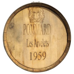 Vintage French Wine Barrel Frontage, Pommard Les Arvelets, 1959