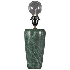 Vintage Post Modern Green Marble Stone Table Lamp
