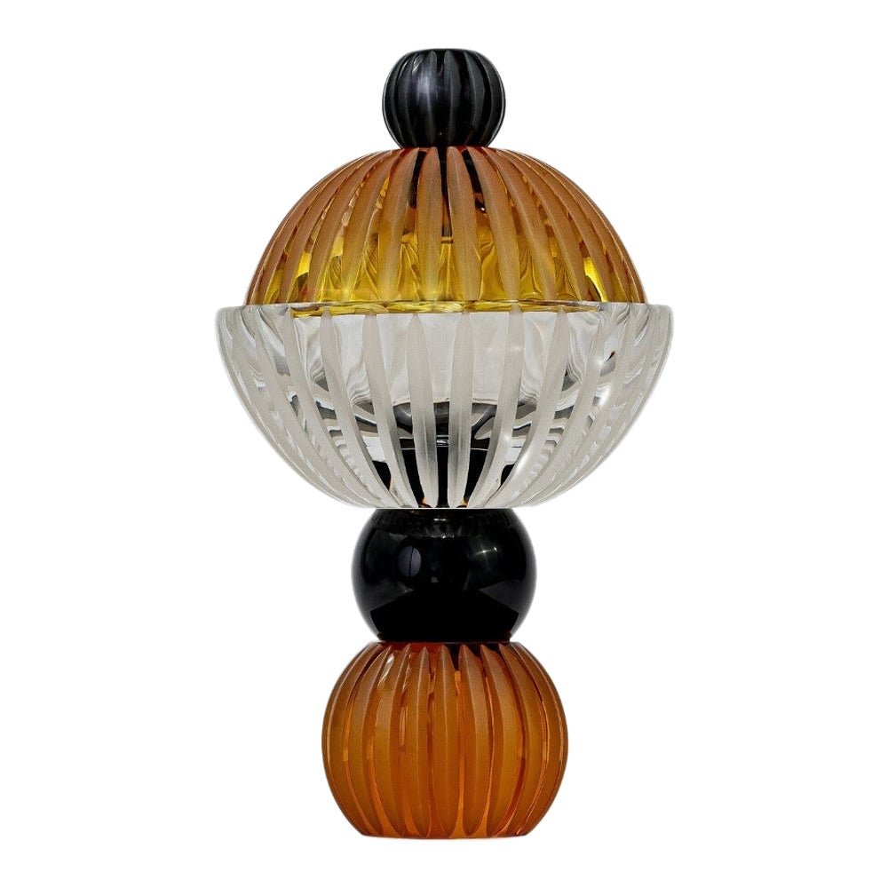 Ambrosiá Handmade Crystal Decorative Bowl Set For Sale