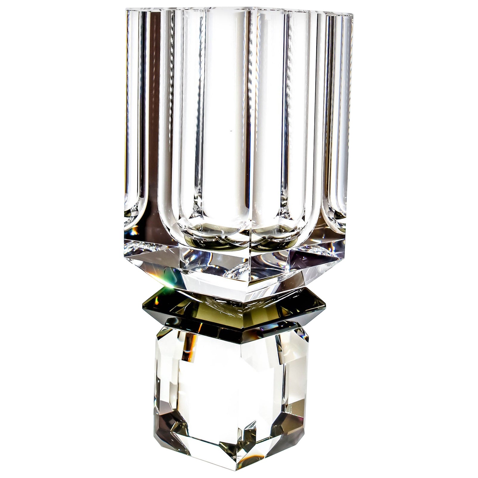 Ambrosià  handcrafted Crystal Flower Vase