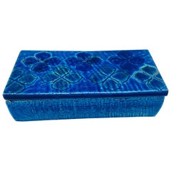 Vintage 1960s Aldo Londi Bitossi 'Blue Rimini' Clover Box, #10/20