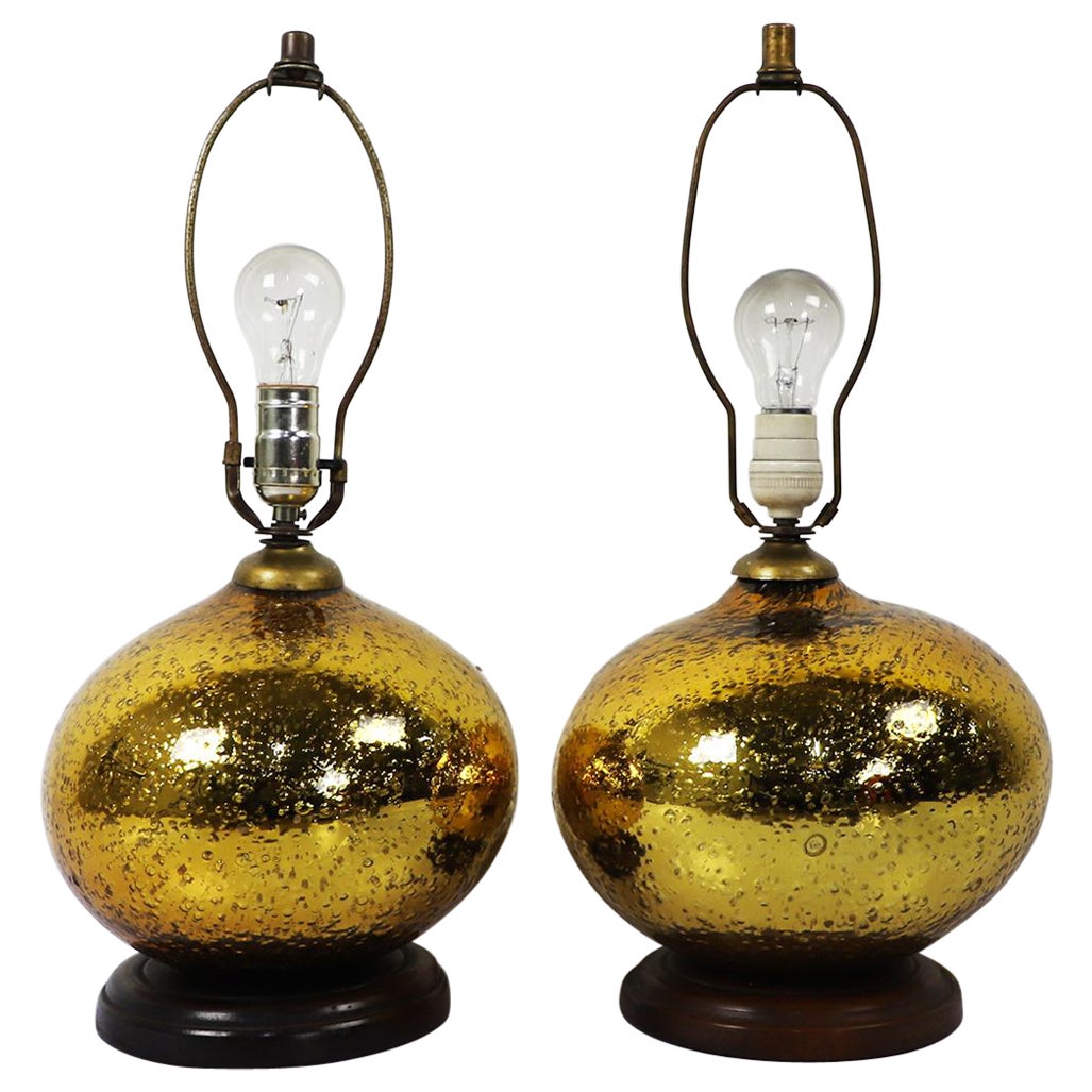 Lampade da tavolo in vetro di mercurio del modernismo messicano