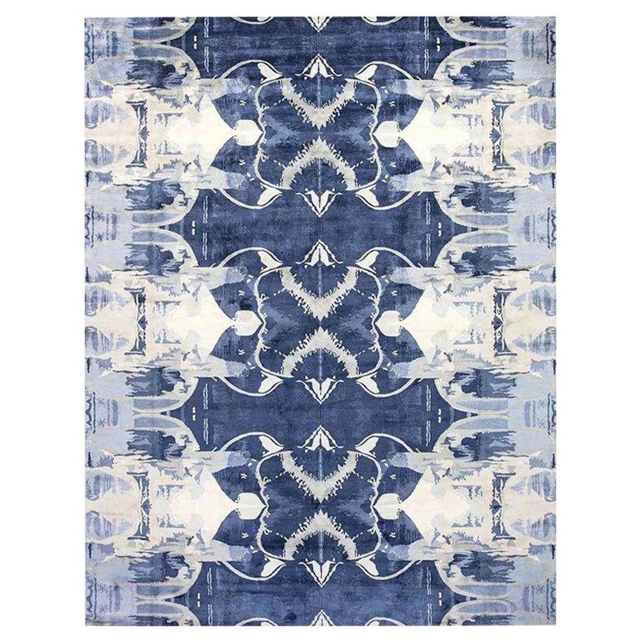 Contemporary Blucie Design Handmade Silk Rug by Doris Leslie Blau For Sale