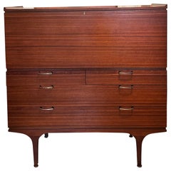 Vintage Mid-Century Teak Chest of Drawers / Writing Desk / Bureau by Meredew