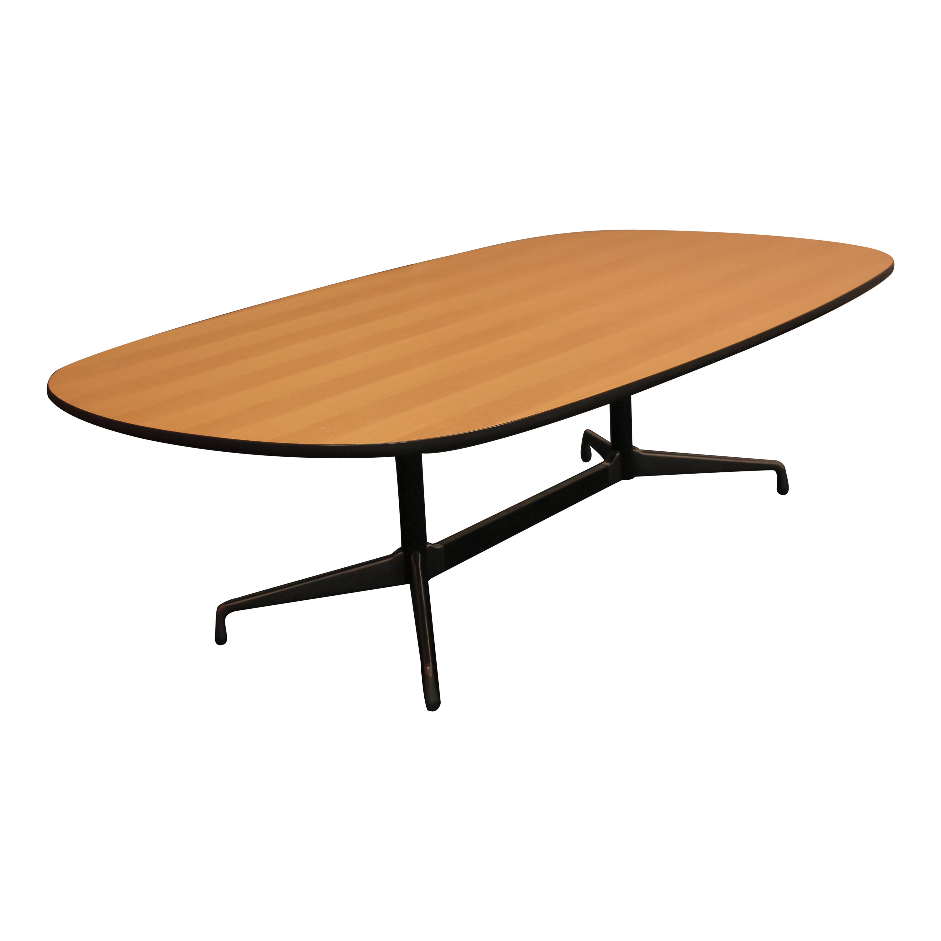 Very Large Charles & Ray Eames for Herman Miller 8' Conference Dining Table Oak For Sale