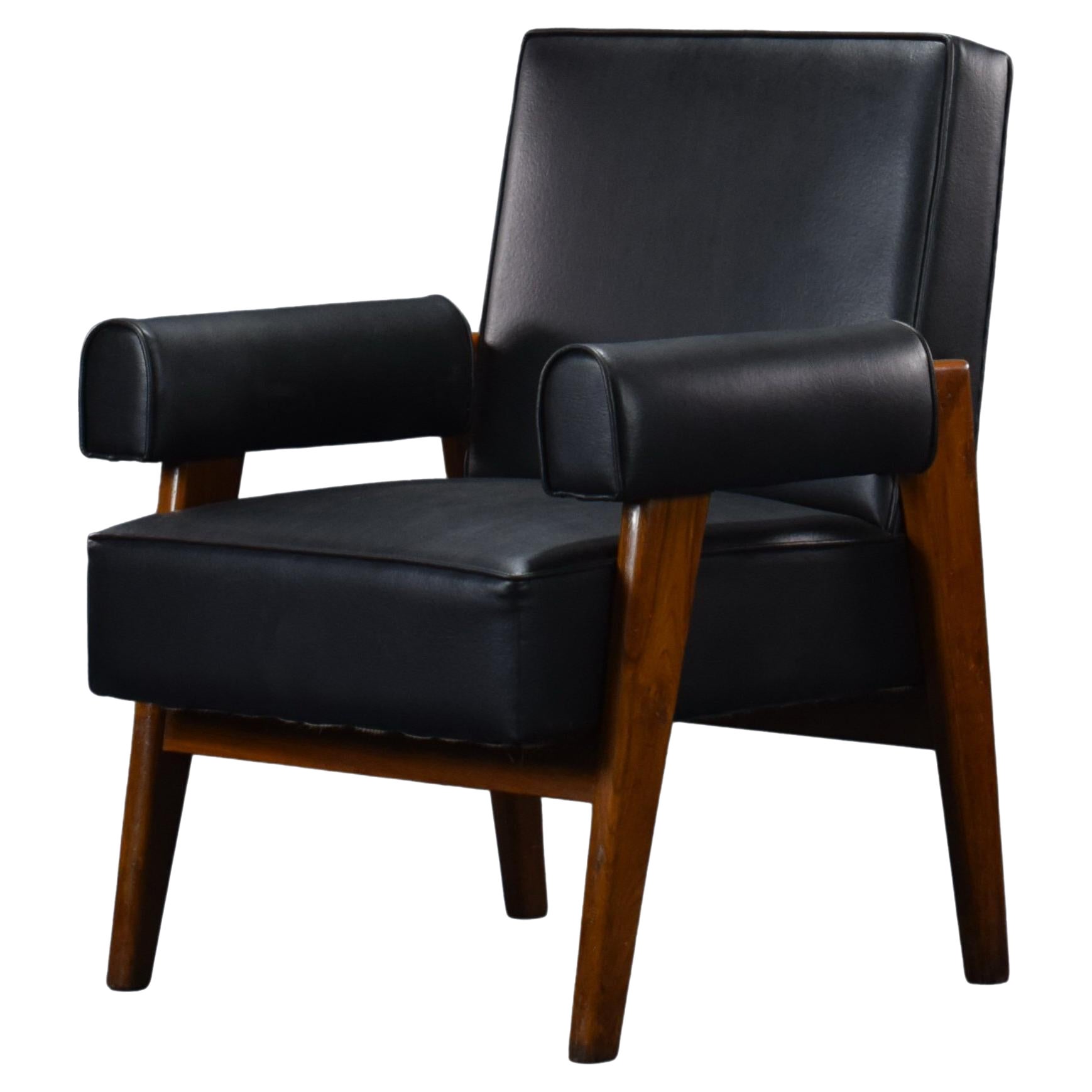 Pierre Jeanneret PJ-SI-41-A Advocate Chair/Authentique Mid-Century Modern en vente