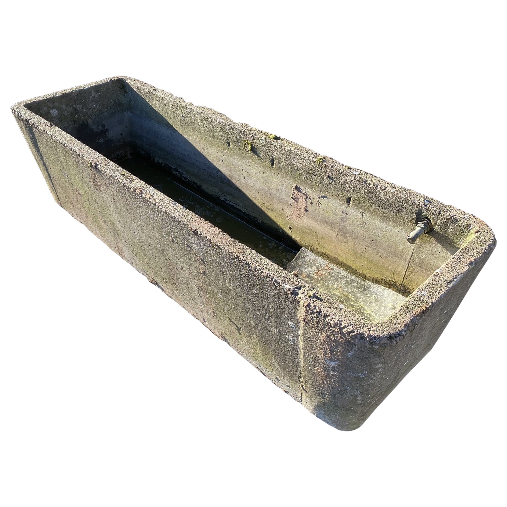 Large 1970s Concrete Garden Planter Water Trough 2m Long