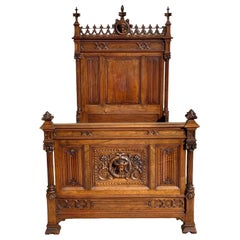 Neogothic Carved Bed