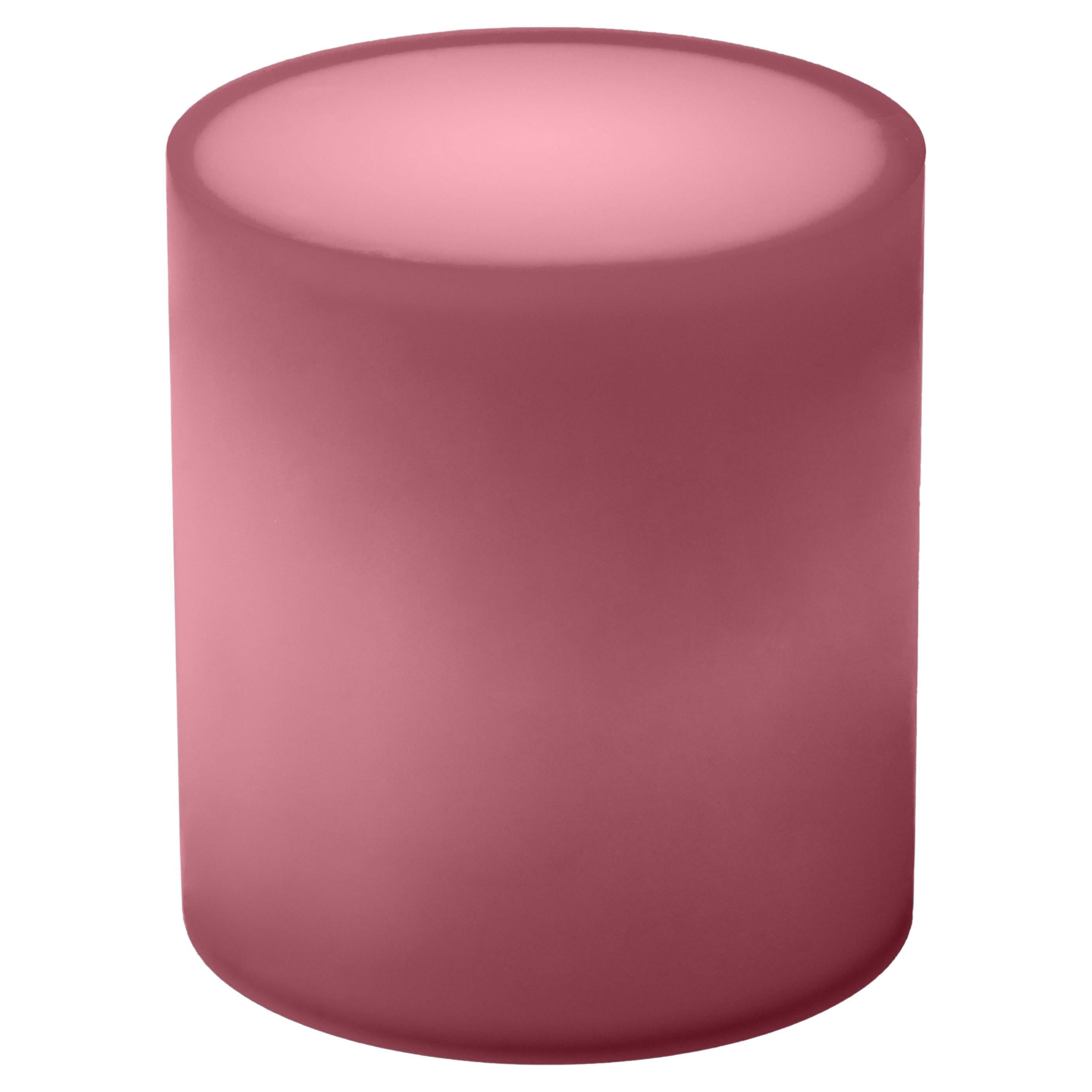 Table d'appoint/tabouret en résine tambour rose poussiéreux par Facture, REP par Tuleste Factory