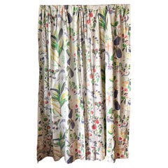 Josef Frank for Svenskt Tenn Pair of long Antique Curtains 'Vitamins'