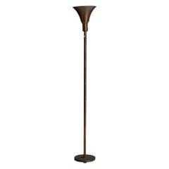 Swedish Designer, Floor Lamp, Bronze, Sweden, 1930s