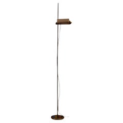 Lampadaire modèle #626 'Colombo' en bronze anodisé et noir pour Oluce