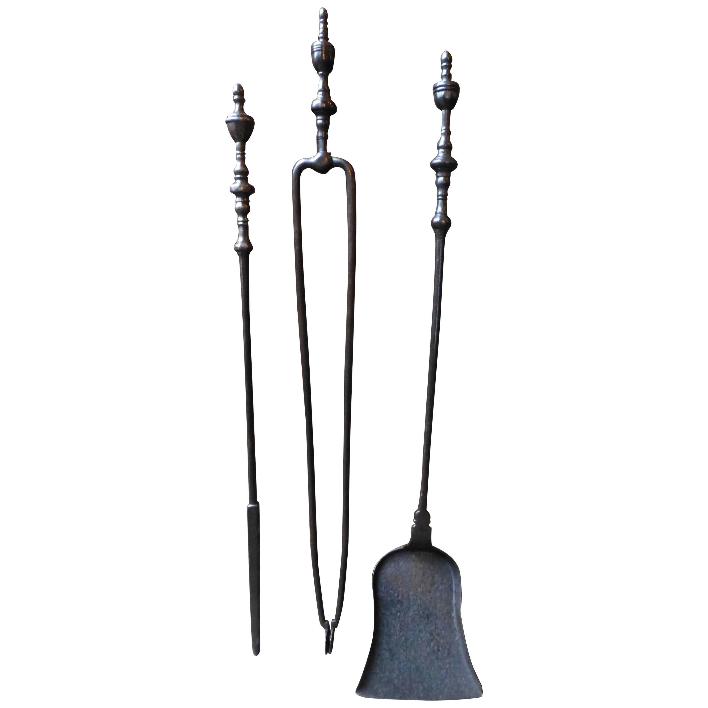 18th or 19th Century Fireplace Tools, Companion Set