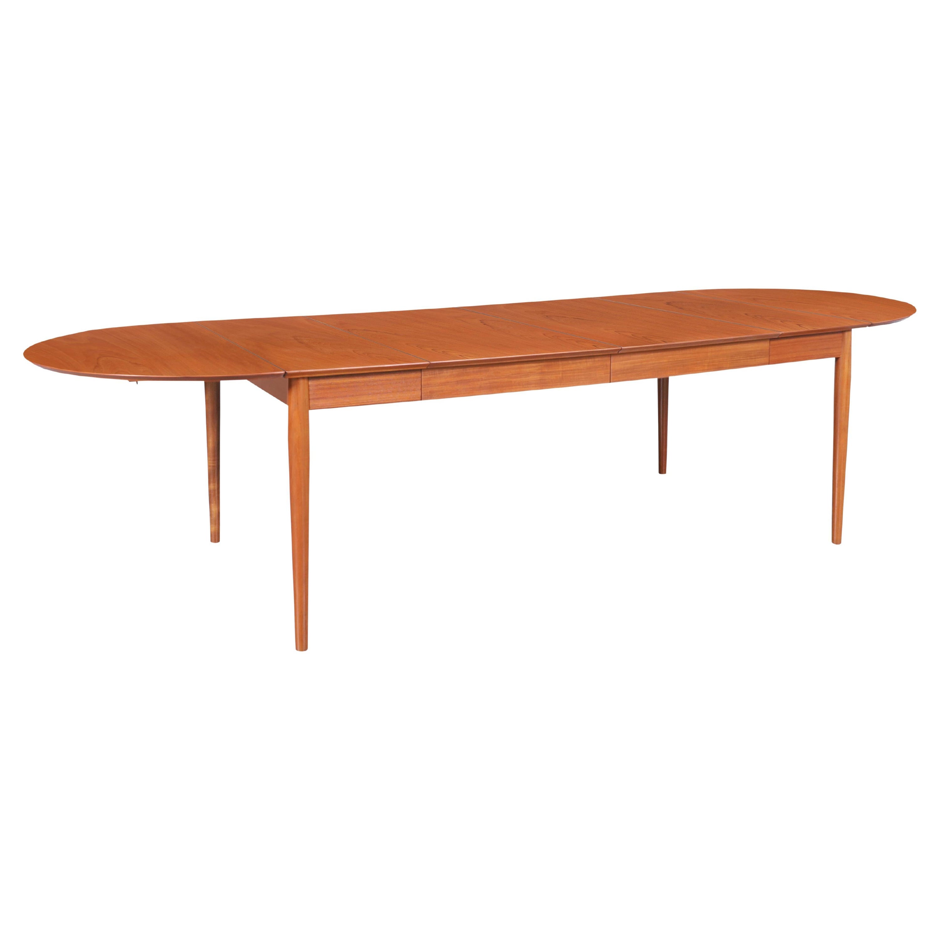 Danish Modern Teak Drop-Leaf Expanding Dining Table by Arne Vodder for Sibast