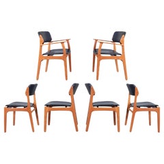 Retro Danish Teak Dining Chairs Model OD-49 by Erik Buch for Oddense Maskinsnedkeri