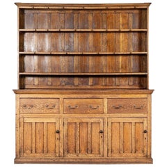 Antique Large 19thC English Oak Dresser