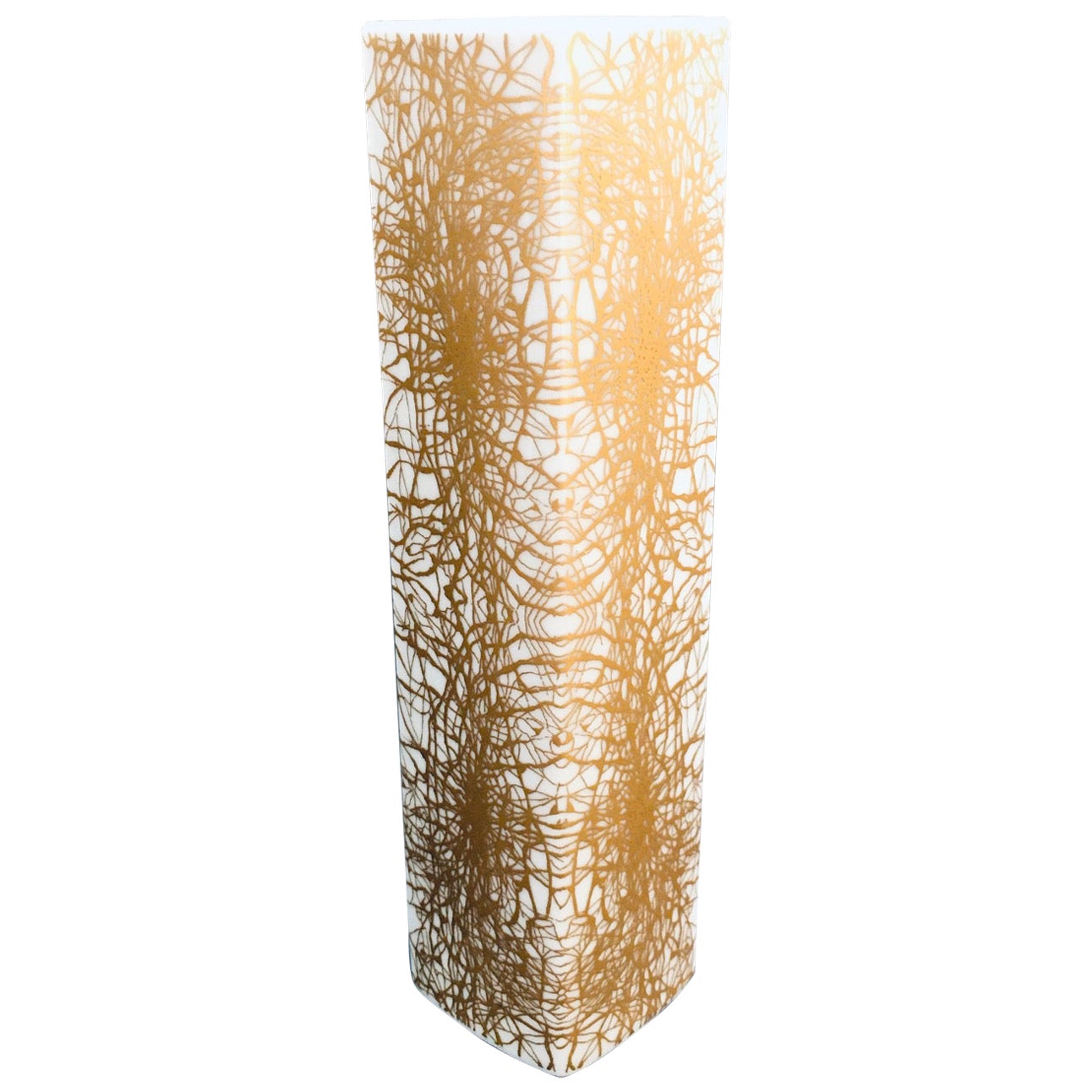 Abstrakte Vase aus Kunstporzellan mit Goldmuster von Heinrich & Co Selb Bavaria, Deutschland 