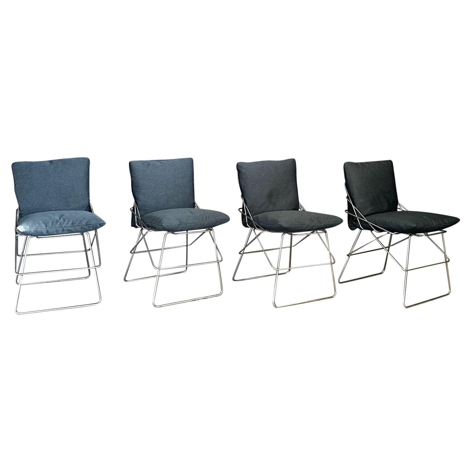 Set of four chairs model 'SOF SOF ', design by Enzo Mari, for Daride 70