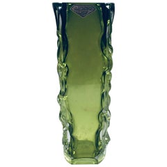 Russian Design Lead Crystal Art Glass Vase by Aknuny Astvatsaturyan USSR 1960's
