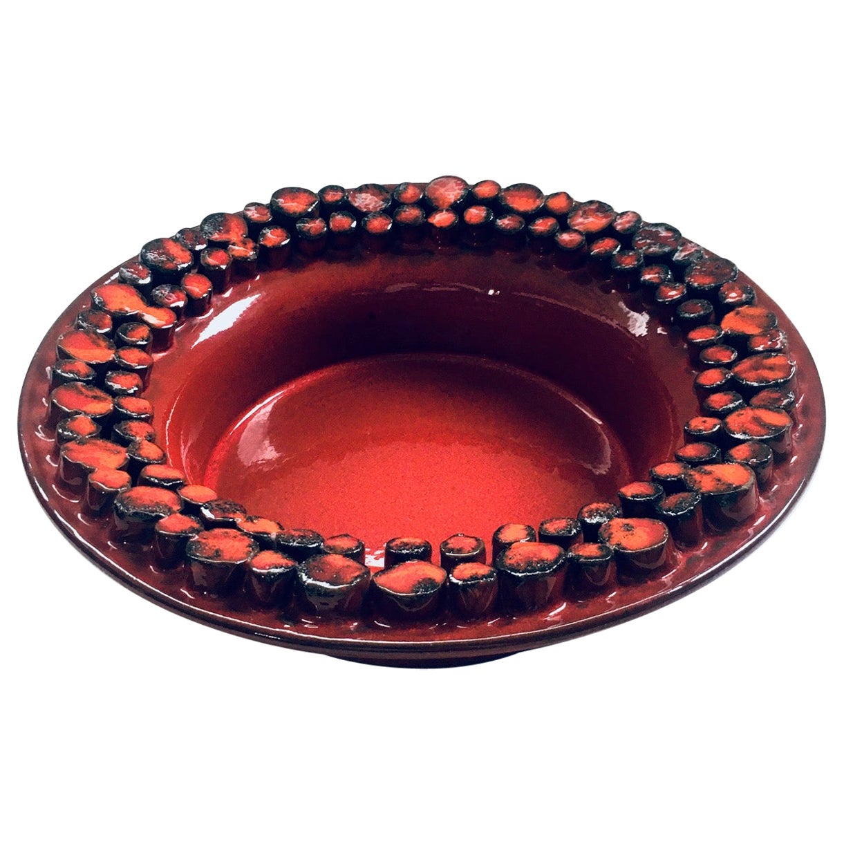 Art Pottery Dish by Hans Welling for Ceramano Ceralux, West Germany 1960's For Sale