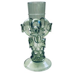 Antique Early 20th Century Italian Design Intricate Art Glass Vase