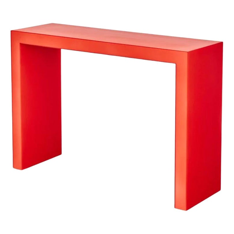 Console/table One Way Shift en rouge par Facture, REP par Tuleste Factory