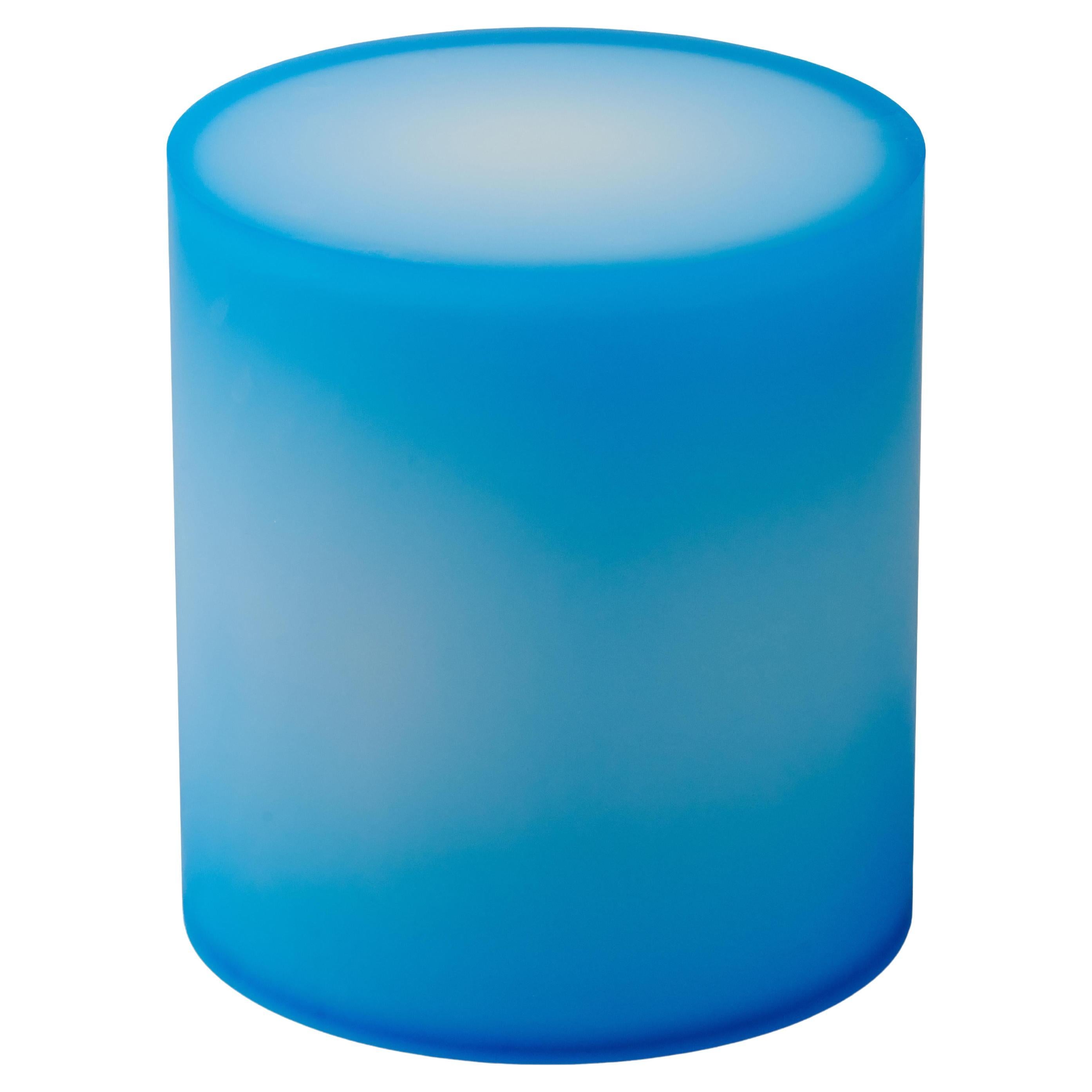 Drum Resin Side Table/Stool in Blue by Facture, Represented by Tuleste Factory For Sale