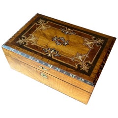 19th Century European Inlaid Decorative Lap Desk Box