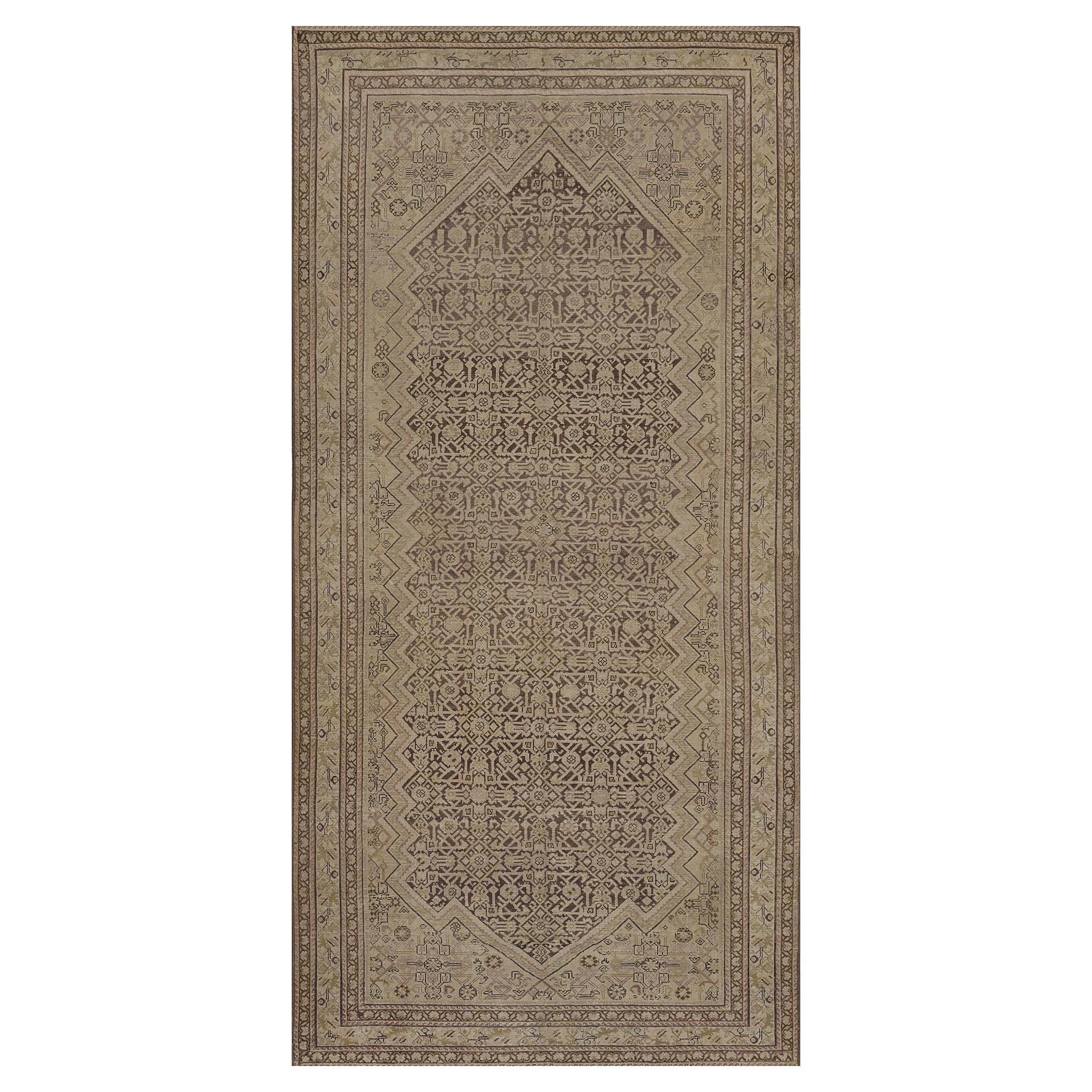 Hand-Knotted Wool Traditional Antique Persian Malayer Rug