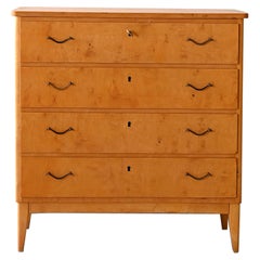 Birch chest of drawers produced in the 1960s
