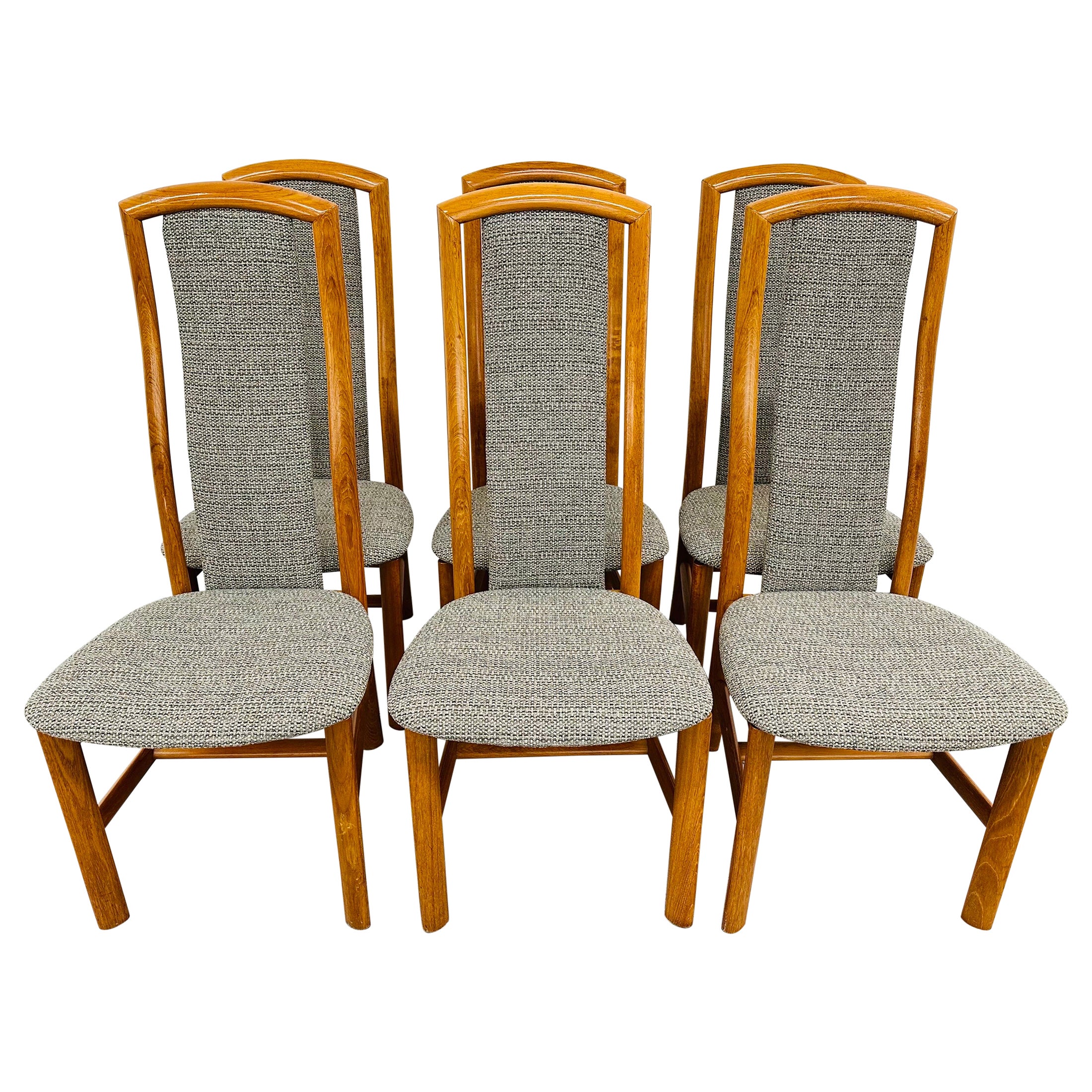 Vintage Danish Modern Teak Dining Chairs - Set of 6 For Sale