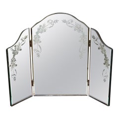 LAURA ASHLEY VENETIAN STYLE TRIFOLD MIRROR FOR DRESSING TABLE  j1