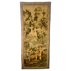 Antique Charming Romantic Early 19th-Century French Tapestry 