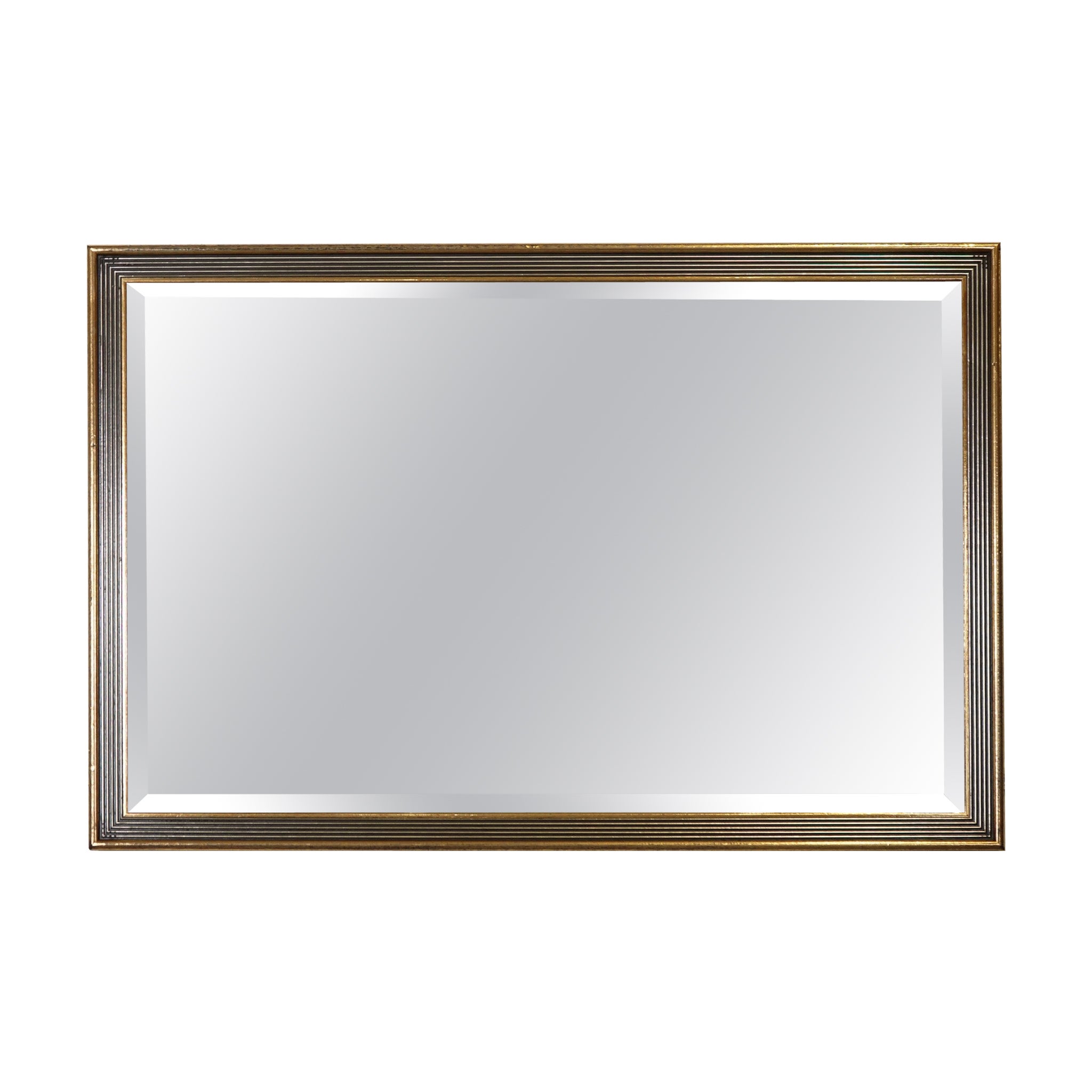 BEAUTIFUL GOLD & SILVER BEVELLED MIRROR j1