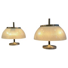 Pair Sergio Mazza 'Alfetta' table lights for Artemide c1960