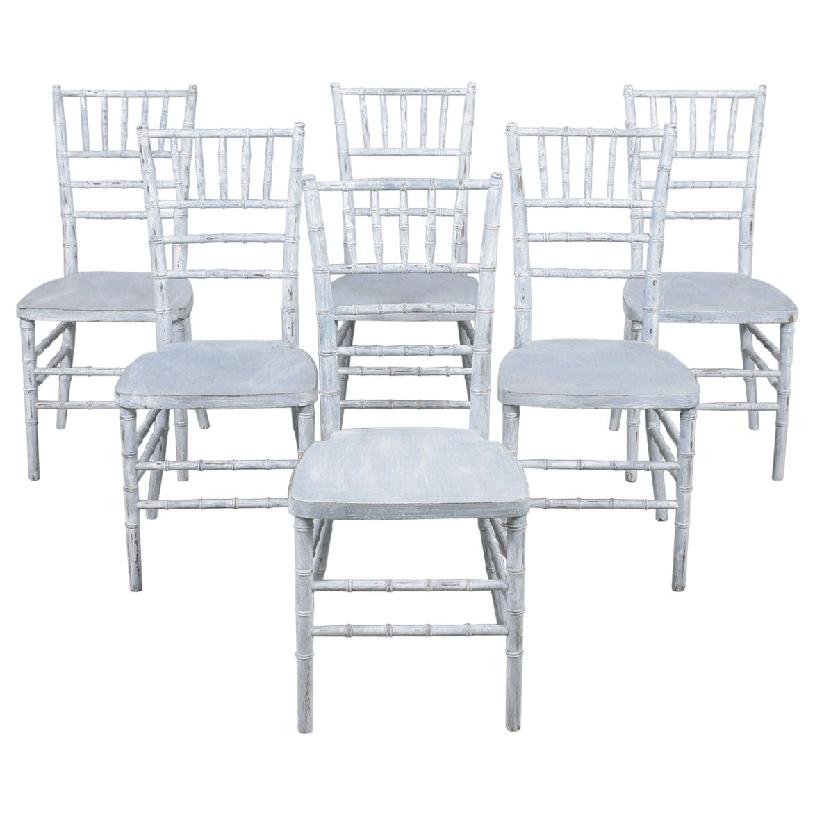 Refined Set of Six Vintage Chinese Chippendale Dining Chairs: Timeless Elegance 