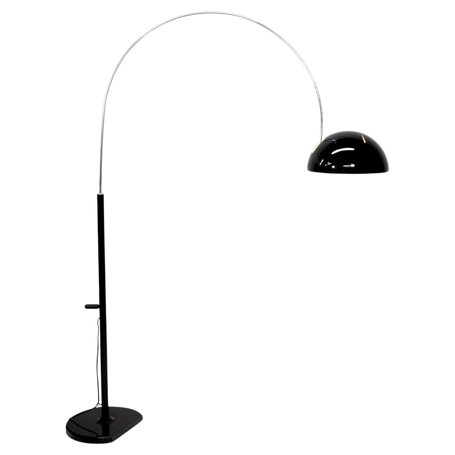 Joe Colombo Model #3320/R 'Coupé' Floor Lamp in Black for Oluce For Sale