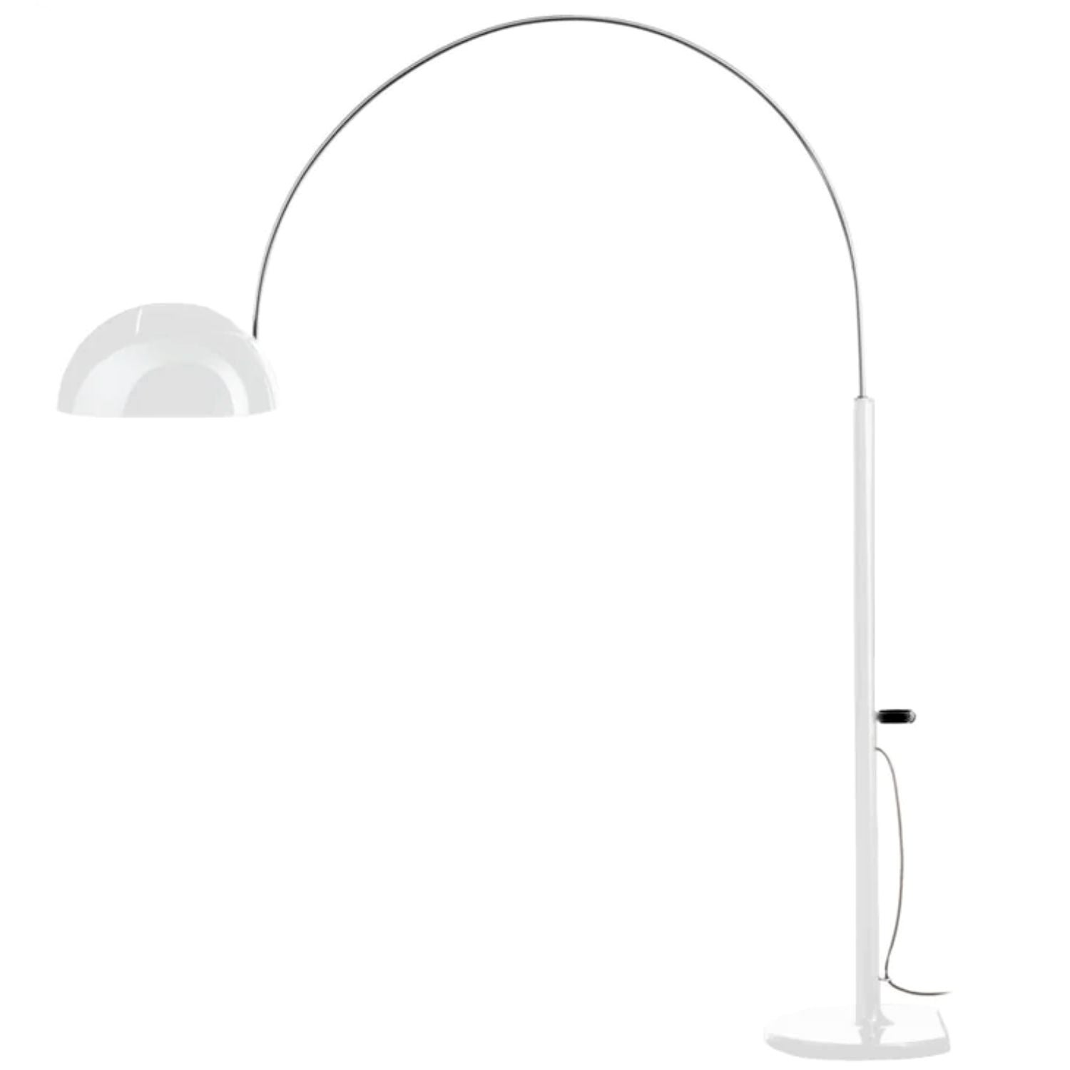 Joe Colombo Model #3320/R 'Coupé' Floor Lamp in White for Oluce For Sale