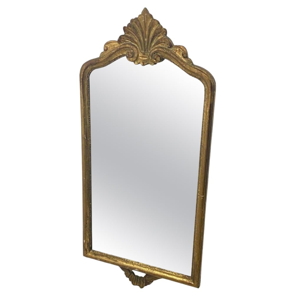 Vergoldeter Spiegel, in Holz, alte Patina, Frankreich, 19. im Angebot