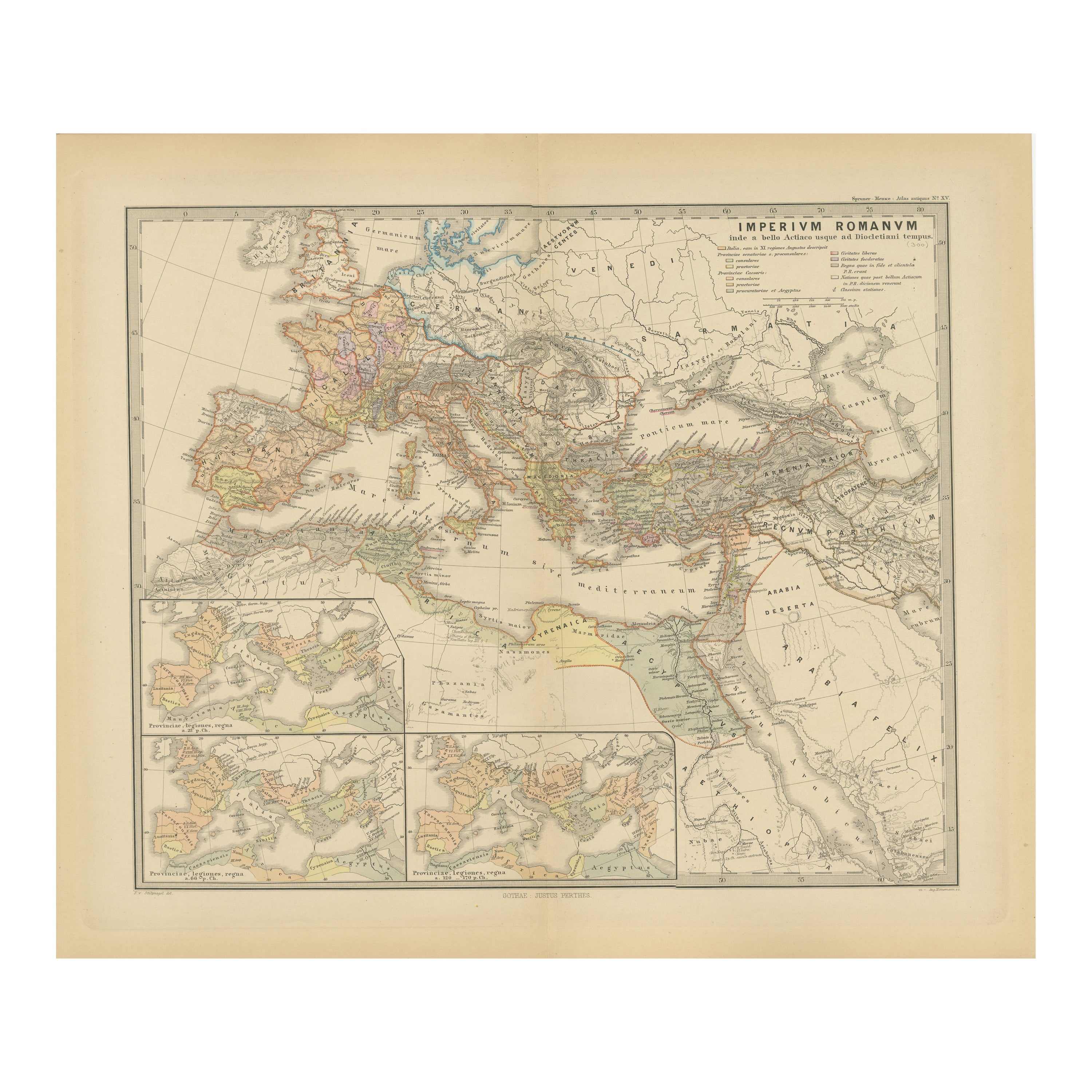 Imperium Romanum: A Detailed Map of the Roman Empire in its Zenith, 1880 For Sale