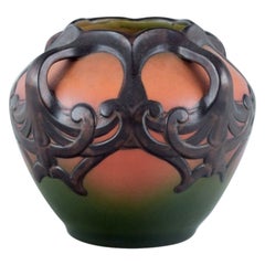 Ipsens, Denmark. Ceramic vase in Art Nouveau style. 1930s/40s