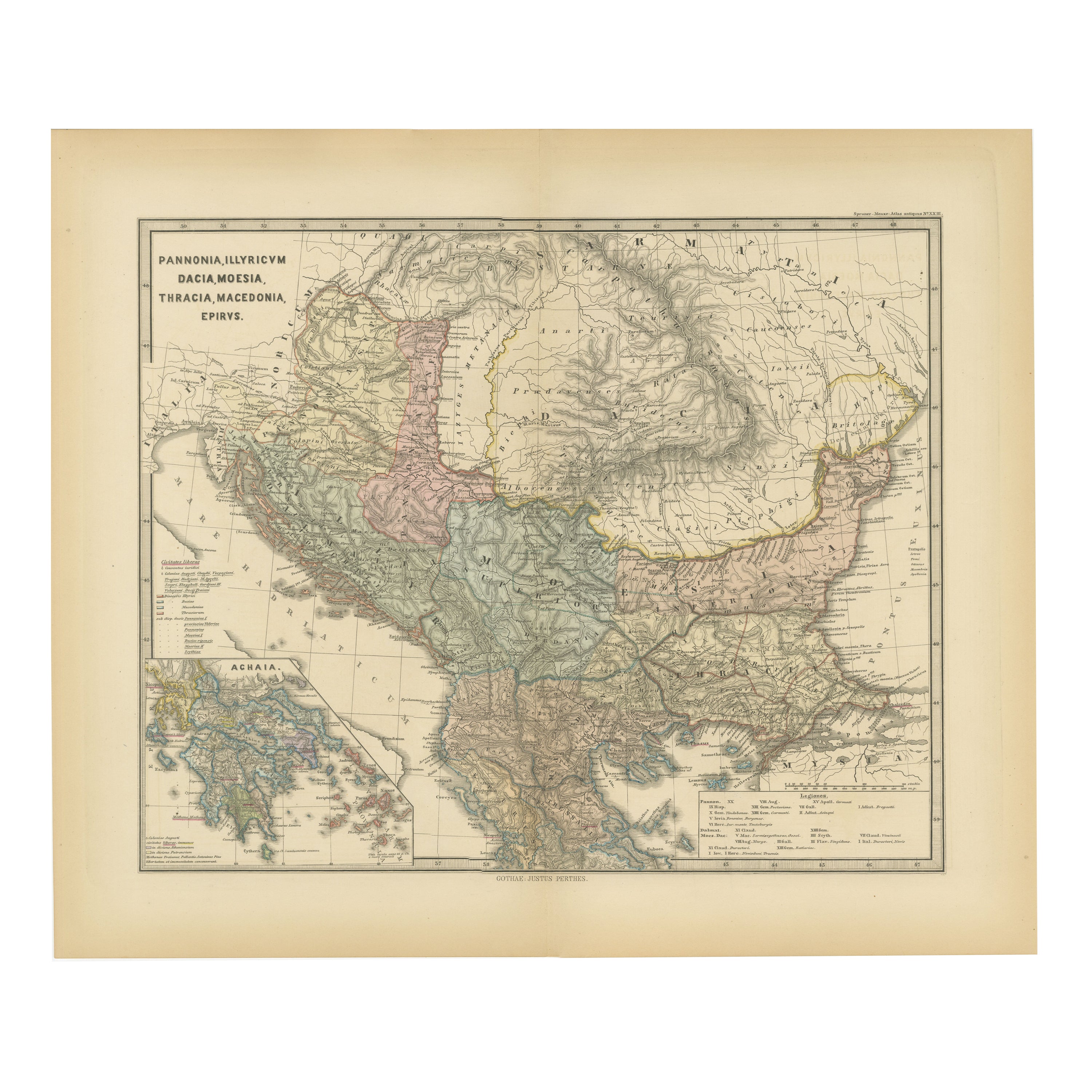 Balkans romains : Pannonia, Illyricum, Dacia, Moesia, Thracia, Macédonie et Thyris en vente